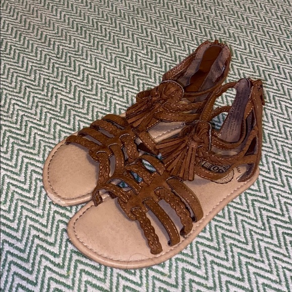 4/$25 Boho brown sandals girls size 12 - Picture 3 of 3